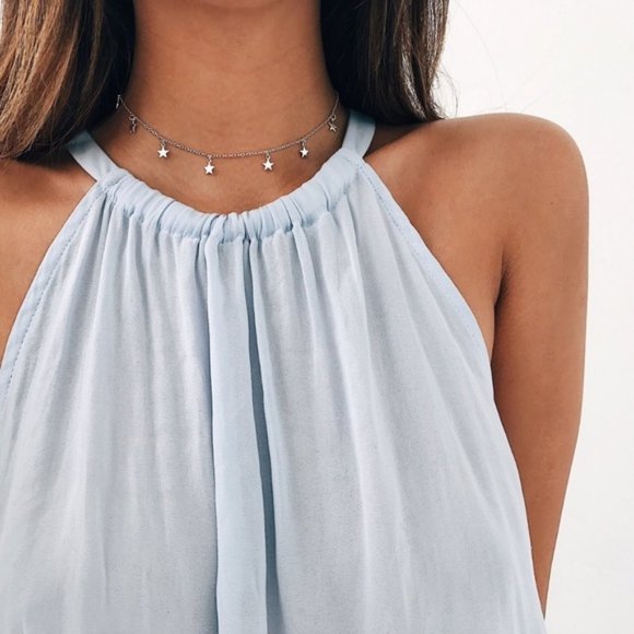 Star Choker Necklace (Silver)